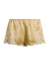 Josie Natori Women's Lolita Standard-fit Lace-trim Silk Shorts In Medallion Gold