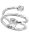 EFFY COLLECTION EFFY DIAMOND SQUARE CLUSTER COIL RING (1/10 CT. T.W.) IN STERLING SILVER