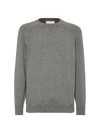 Brunello Cucinelli Men's Cashmere Sweatshirt Style Sweater In Dark Grey