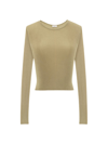 SAINT LAURENT WOMEN'S CROPPED TOP IN RIBBED KNIT