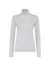 Brunello Cucinelli Women's Sparkling Cashmere And Silk Lightweight Turtleneck Sweater In Light Grey