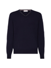 Brunello Cucinelli Men's Cashmere Sweater In Navy Blue