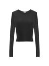 SAINT LAURENT WOMEN'S CROPPED TOP IN RIBBED KNIT