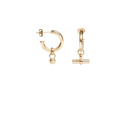 Tilly Sveaas Small Gold T-bar Earrings