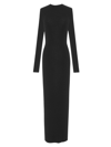 SAINT LAURENT WOMEN'S OPEN-BACK DRESS IN CASHMERE, WOOL AND SILK