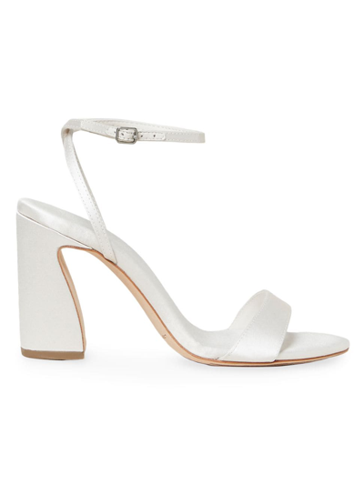 Loeffler Randall Malia Curved Heel Simple Sandals Cream 10.5