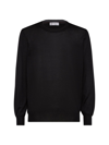 Brunello Cucinelli Black Crew Neck Cashmere Sweater