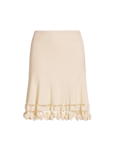 Ulla Johnson Women's Danica Rib-knit Miniskirt In Alabaster