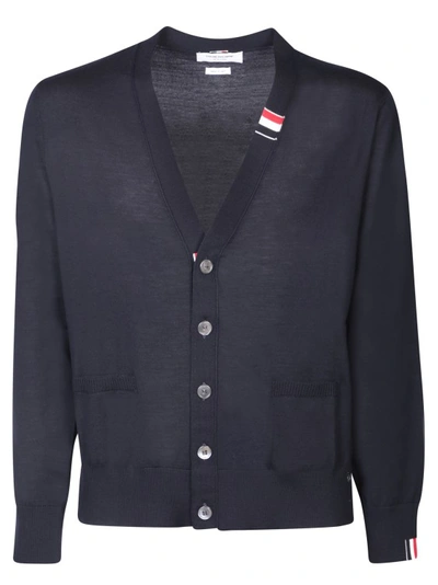 Thom Browne Relaxed Fit Cardigan In Blue