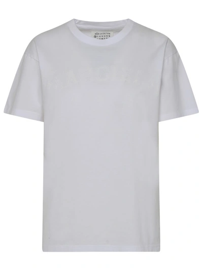 Maison Margiela Logo Cotton T-shirt In White