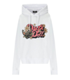 DSQUARED2 HILDE DOLL COOL FIT WHITE HOODIE