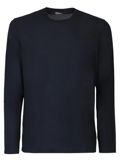 Zanone Long Sleeves T-shirt In Blue