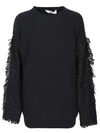 Msgm Ribbed Sweater In Black