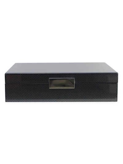 Addison Ross Lacquered Carbon Fibre Box In Black