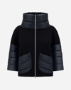 Herno Business Cashmere And Nylon Ultralight Cape In Black