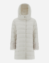 Herno Silk Cashmere And Knit A-line Jacket In Grey Pearl