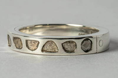 Parts Of Four Sistema Ring (mega Pavé, 4mm, Pa+dia) In Polished Sterling Silver