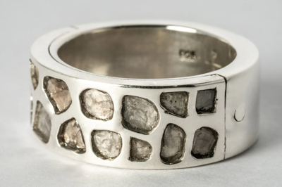 Parts Of Four Sistema Ring (mega Pavé, 9mm, Pa+dia) In Polished Sterling Silver