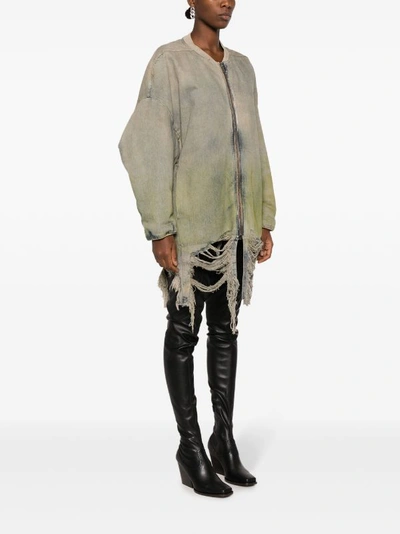 Rick Owens Jumbo Peter Flight Bomber Jacket In 0832d Pearl Rick Owens Jumbo Peter Flight Bomber Jacket In 0832d Pearl
