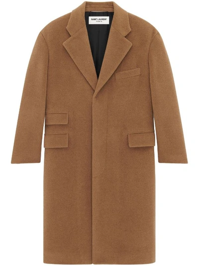 Saint Laurent Manteau Coat In 2322 Beige