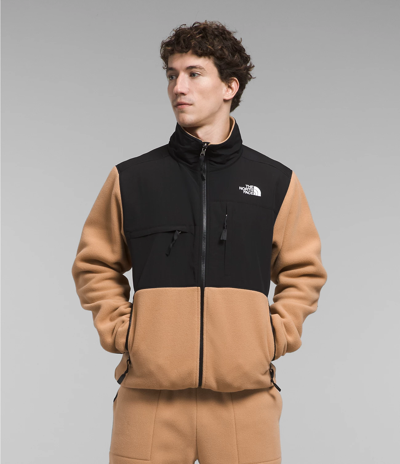 The North Face Relaxed Fit Denali Jacket In Butter/black