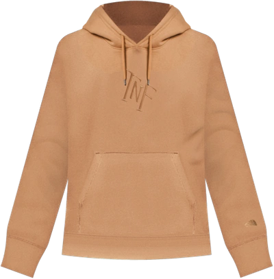 The North Face Men Heavyweight Hoodie In Almond Butter/monog