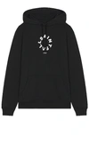Allsaints Mens Jet Black Tierra Logo-print Organic-cotton Hoody In Jet Black