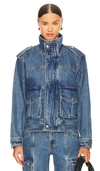 Grlfrnd Arden Cargo Jacket In Blue