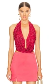 Cult Gaia Ballina Open Back Top In Sunkiss