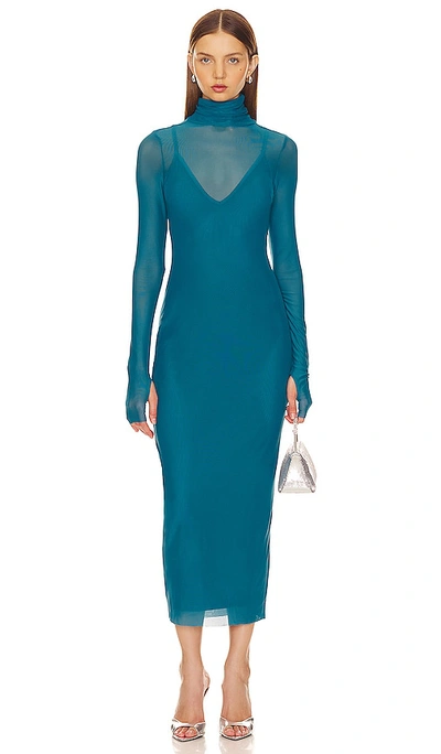 Afrm Shailene Maxi Dress In Blue