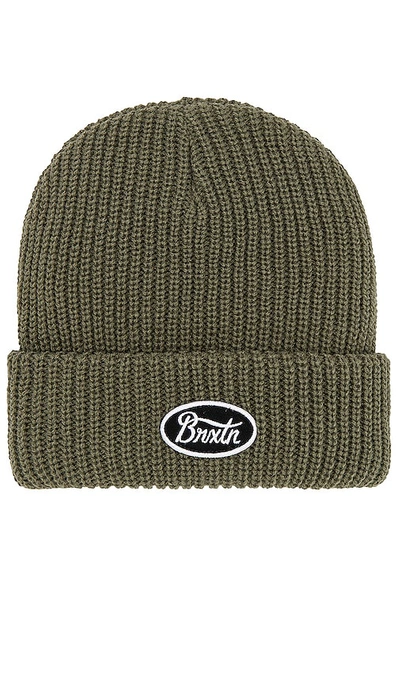 Brixton Parsons Beanie In Olive Surplus