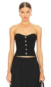 Anine Bing Jennifer Corset-style Top In Black
