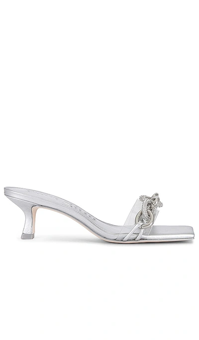 Cult Gaia Women's Lynn 50mm Crystal-embellished Kitten-heel Sandals In White