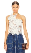 Cult Gaia Nazanin Crochet Top In White