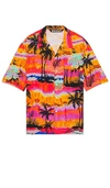 PALM ANGELS PSYCHEDELIC PALMS BOWLING SHIRT