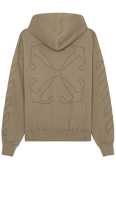 Off-white Off Stitch Skate Hoodie In Beige