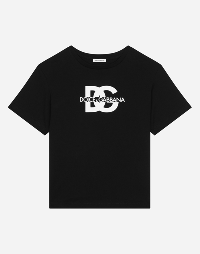 Dolce & Gabbana Kids' T-shirt Manica Corta In Black