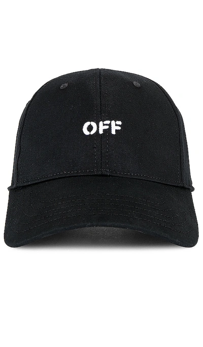 Off-white Off Stamp Drill Baseball Cap In Black