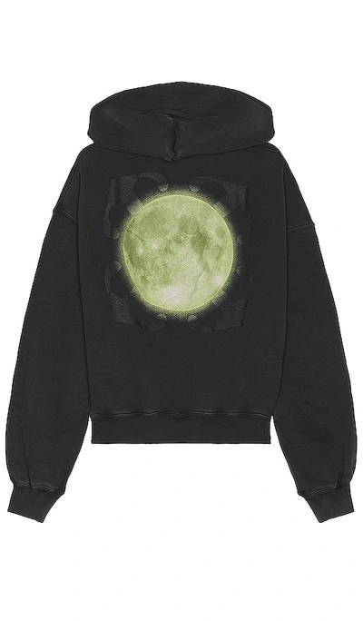 Off-white Super Moon Over Hoodie In Black
