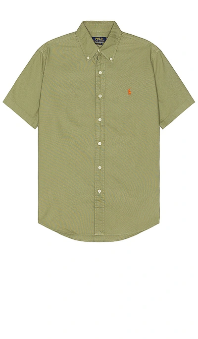 Polo Ralph Lauren Oxford Sport Shirt In Sage Green