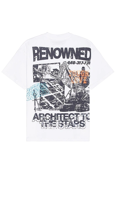 Renowned Under Construction Tee In White