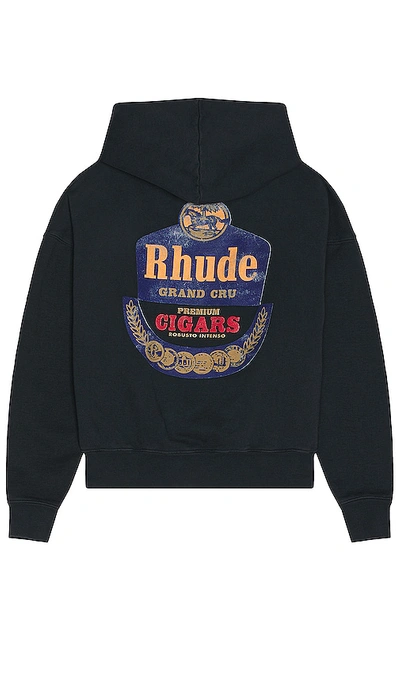 Rhude Grand Cru Hoodie In Vintage Black