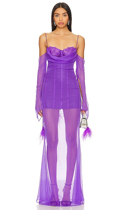 Retroféte Meredith Dress In Purple