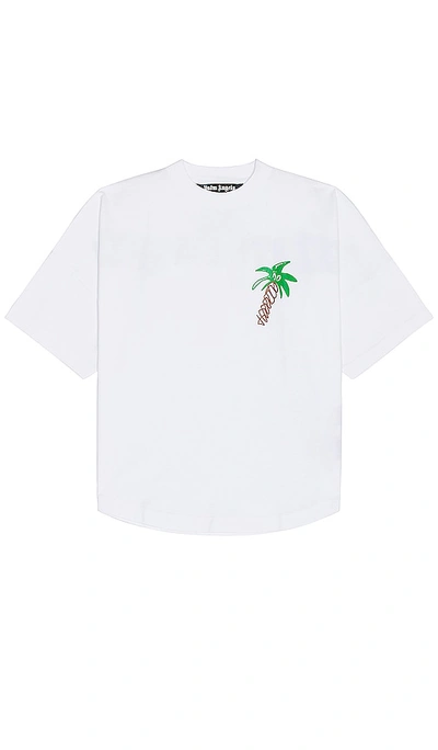 Palm Angels Sketchy Over Tee In White & Black