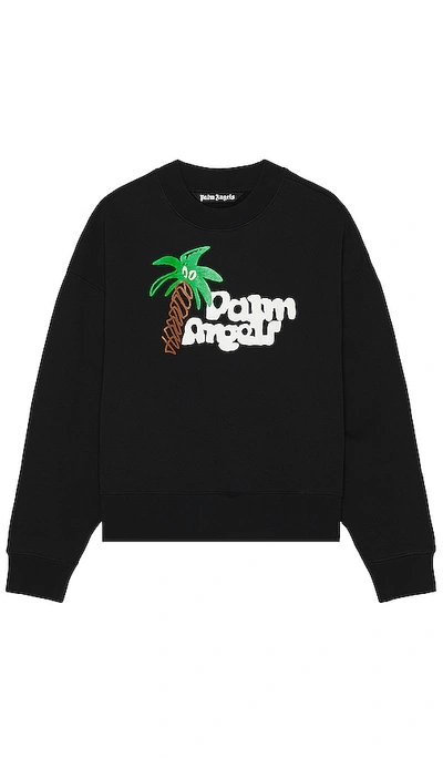 Palm Angels Sketchy Classic Crewneck In Black