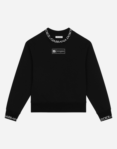 Dolce & Gabbana Kids' Jersey Sweatshirt With Logo Label