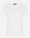 Dolce & Gabbana Logo-embossed Cotton T-shirt In White