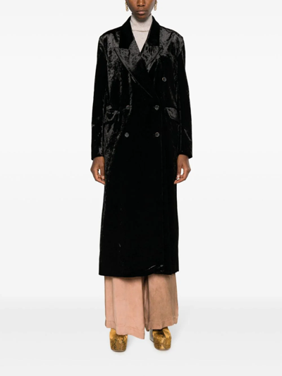 Uma Wang Cavolo Coat In Uw900 Black