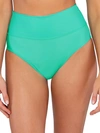 Sunsets Fold-over High-waist Bikini Bottom In Mint