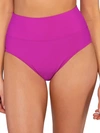 Sunsets Fold-over High-waist Bikini Bottom In Wild Orchid